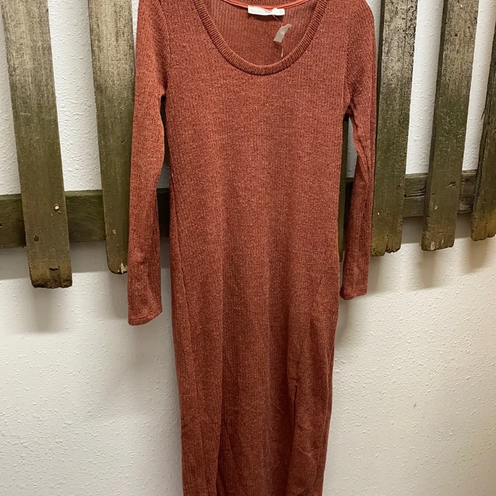 LUSH LONG SWEATER DRESS NWT MEDIUM - Picture 1 of 9